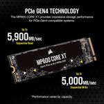 Corsair MP600 CORE XT 2TB M.2 PCIe Gen4 NVMe SSD Black