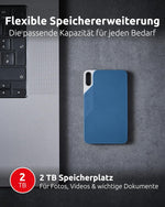 Intenso TX100 2TB External SSD USB 3.2 Gen 1x1 Grey-Blue