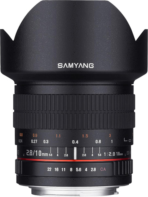 Samyang 10mm F2.8 ED AS NCS CS Ultra Wide Angle Lens for Nikon DX Black